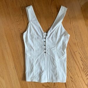 Free People Intimately white button top